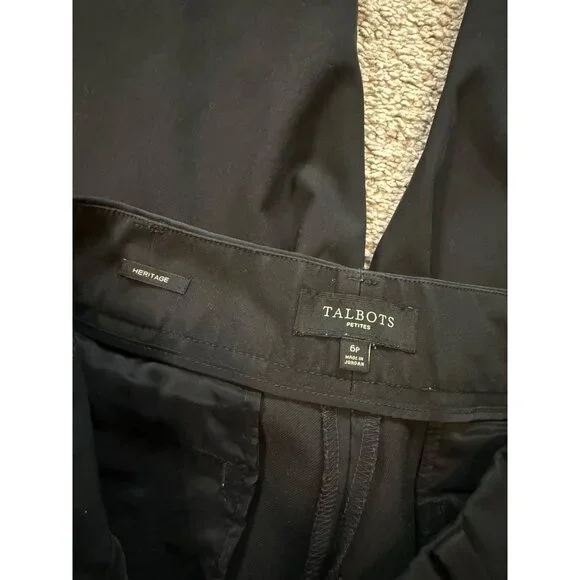 Talbots Womens Heritage Black Dress Pants Size 6 Petite Classic Fit Office - Picture 6 of 7